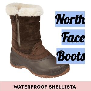 The North Face Shellista Pull-On Winter Boots — Brown Suede/Shearling (W 7.5)